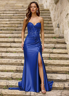 Emblace Blu Reale Abito da ballo a sirena image3