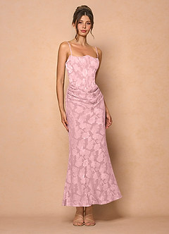 Robe Longue Rose Poussiéreux Ezrena image6