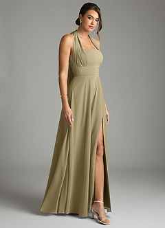 Azazie Tamira Suknie dla druhen Linia A Pofałdowany Szyfon Do ziemi Sukienka image7