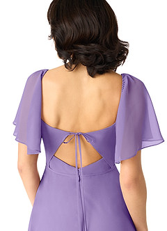 Azazie Chloe Bridesmaid Dresses Tahiti A-Line Sweetheart Neckline Chiffon Dress image3