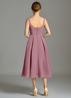 Azazie Amalie Bridesmaid Dresses Vintage Mauve A-Line Pleated Chiffon Dress image2