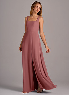 Azazie Debra Bridesmaid Dresses Amethyst A-Line with Pockets Chiffon Convertible Dress image2