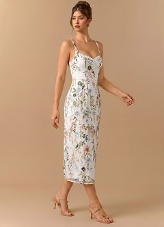 Midi jurk Paulina Wit image5