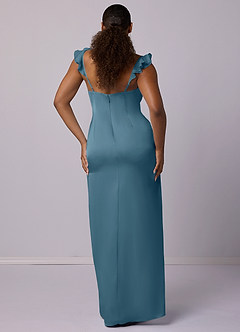 Barbie ♥ Azazie Jurken voor bruidsmeisjes Jurk van Stretch Satijn met Kolom Bermuda image7