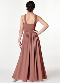 Azazie Jiya Junior Cedar Rose A-Line Pleated Mesh Dress image2