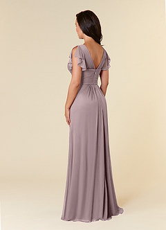 Azazie Reneya Mother of the Bride Dresses Dusk A-Line Pleated Mesh Dress image3