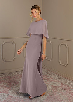 Azazie Dion Mother of the Bride Dresses Vintage Mauve Sheath Scoop Stretch Crepe Dress image4
