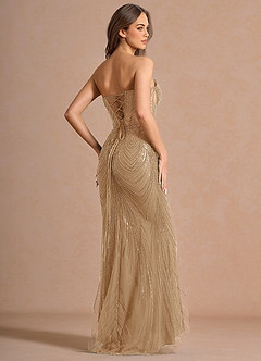 Vestido Champán Largo Acacia image5