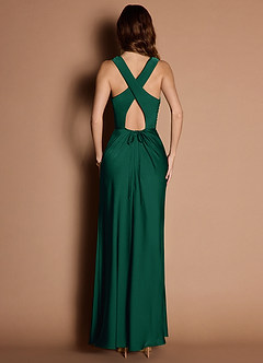 Evadne Hunter Green Open Back Dress image4
