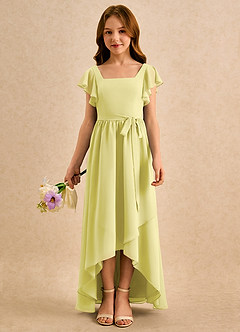 Azazie Milly Girls Formal Flower Girl Klänningar Klä A-Line i Chiffong Plisserad image3