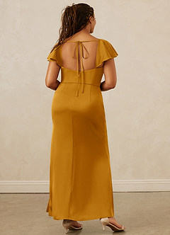 Christian Siriano Bridal for Azazie 1005 Brautjungfernkleider Etui Herzausschnitt Stretch-Satin Kleid Butterscotch image15