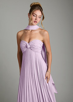 Azazie Tempest Jurken voor bruidsmeisjes Converteerbaar Jurk van Chiffon met rijk Korset Frosted Lila image8