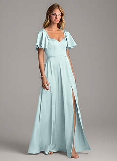 Azazie Chloe Final Sale Mist A-Line Sweetheart Neckline Stretch Satin Dress image5