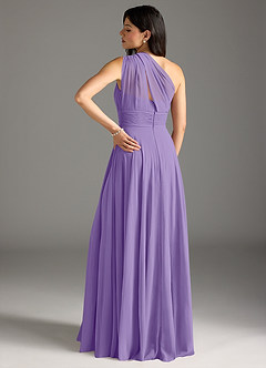 Azazie Charlize Bridesmaid Dresses Tahiti A-Line One Shoulder Chiffon Dress image2