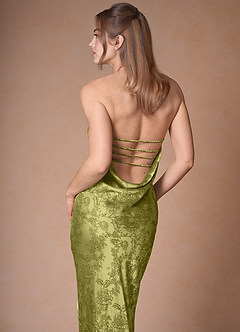 Ondine Moss Navy Strapless Dress image7