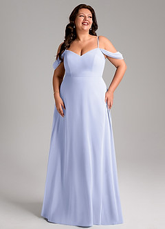 Azazie Marley Bridesmaid Dresses Lavender A-Line Off the Shoulder Chiffon Convertible Dress image13