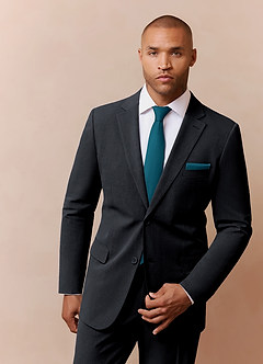 front Matte Satin Wide Tie and Pocket Square Set
