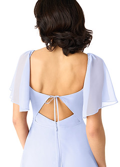 Azazie Chloe Brautjungfernkleider A-Linie Herzausschnitt Chiffon Kleid Lavendel image3