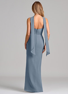 Azazie Calandra Vestidos de damas de honor Vestido de Crepúsculo de Gasa de Corte Recto con Plisado image2