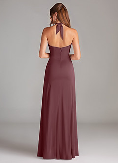 Azazie Elliana Brautjungfernkleider A-Linie Seitliche Cut-Outs Stretch-Satin Kleid Sangria image6