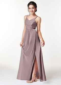 Azazie Luxy Junior Dusk Pleated Mesh Dress image4