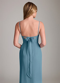 Azazie Mai Bridesmaid Dresses Bermuda Sheath Pleated Chiffon Dress image6