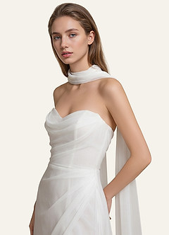 front Azazie Szal ślubny z szyfonu, bardzo długi