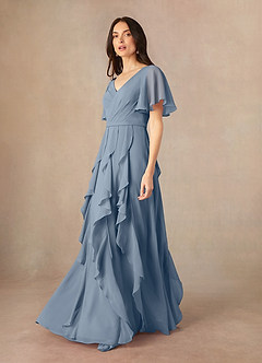 Azazie Watson Mother of the Bride Dresses Twilight A-Line V-Neck Chiffon Dress image2