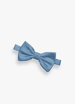 front Boy's Matching Matte Satin Pre-Tied Bow Tie & Suspenders Set