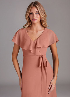 Azazie Lainey Vestidos de madrinha de casamento Vestido VAMOS de Chiffon de Linha A com com bolsos image6