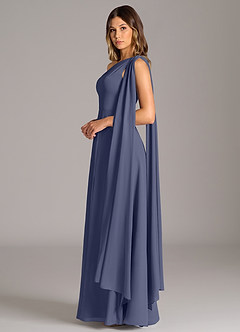 Azazie Tella Bridesmaid Dresses Stormy A-Line One Shoulder Chiffon Dress image5