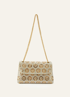 front Bolso de hombro con diseño de rayos de sol y diamantes de imitación