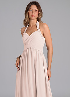 Azazie Darlyn Brudtärnklänningar Klänning av A-Linje i Chiffong Sweetheart halsringning Rosenblad image7