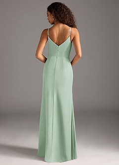 Azazie Deandra Bridesmaid Dresses Agave Mermaid Pleated Chiffon Dress image6