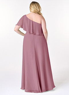 Azazie Lizzy Bridesmaid Dresses Vintage Mauve A-Line One Shoulder Chiffon Dress image9