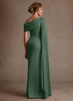 Azazie Bassi vestidos de madre de la novia Vestido de Eucalipto de Malla de Corte Sirena con Vestidos sin tirantes image2