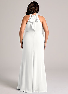 Azazie Doretta Bridesmaid Dresses White Mermaid Pleated Chiffon Dress image7