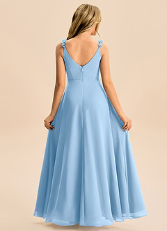 Azazie Elodie Junior Powder Blue A-Line Chiffon Dress image6