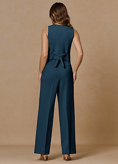 front Rowan Dark Navy Refined Weave Performance 2-Piece Suit