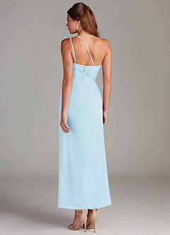 Azazie Eren Bridesmaid Dresses Sky Blue Mermaid One Shoulder Chiffon Dress image7