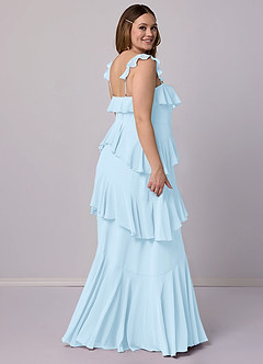 Barbie ♥ Azazie Bridesmaid Dresses Sky Blue A-Line Sweetheart Neckline Chiffon Dress image10