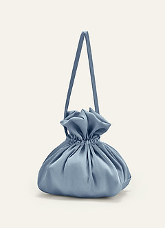 front Sac à main à cordon en satin assorti
