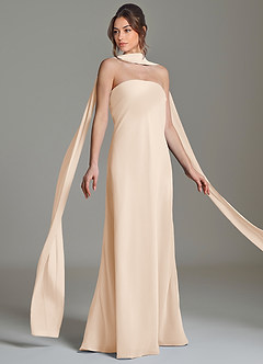 Azazie Ilana Bridesmaid Dresses White Alabaster A-Line Strapless Chiffon Dress image5
