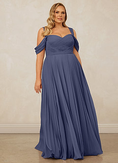 Christian Siriano Bridal for Azazie 1013 Bridesmaid Dresses Stormy A-Line Off the Shoulder Chiffon Dress image10