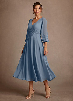 Azazie Ana Kleider für die Brautmutter A-Linie Spitze Chiffon Kleid Zwielichtviolett image4