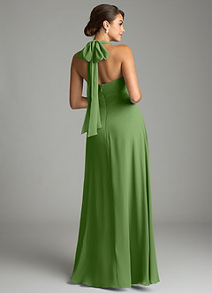 Azazie Tamira Bridesmaid Dresses Basil A-Line Pleated Chiffon Convertible Dress image8
