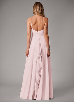 Azazie Amalia Bridesmaid Dresses Blushing Pink A-Line Pleated Chiffon Dress image6