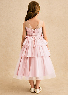 Azazie Delmina Flower Girl Klänningar Klä Balklänning i Tyll Rynkad image2