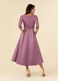 Azazie Maritza vestidos de madre de la novia Vestido de Malva Vintage de Satin Mate de Corte En A con Plisado image3