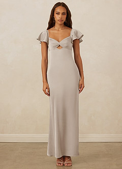 Christian Siriano Bridal for Azazie 1005 Vestidos de damas de honor Vestido de Escarcha de Satén Elástico de Corte Recto con Escote de Corazón image1